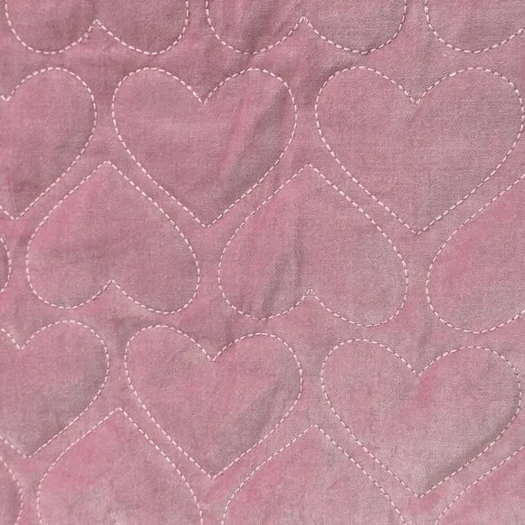 Hunter Bell Hightower Coat Pink Heart Quilted Velvet Factory Sample Sz 4 - Picture 14 of 16